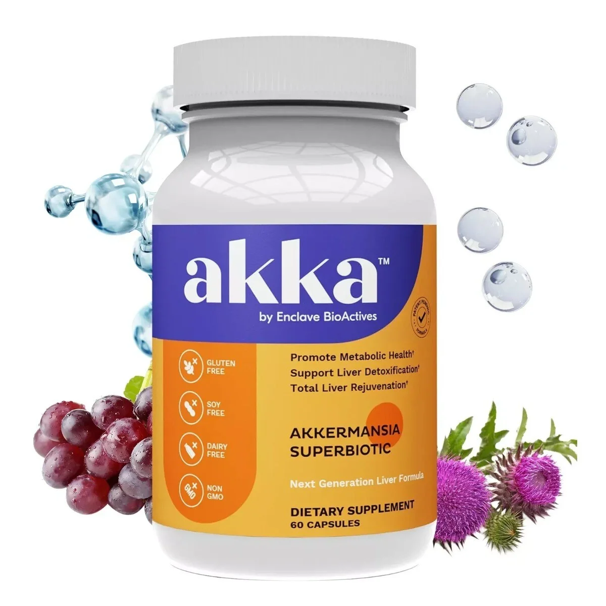 Akka supplement bottles